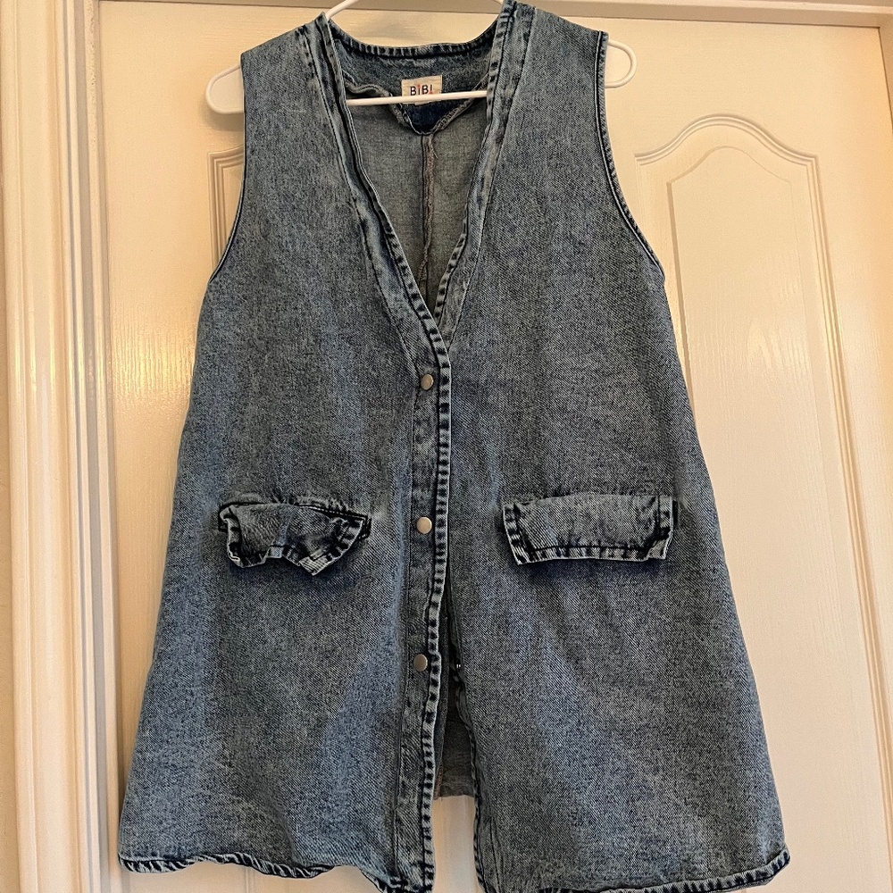 Denim Oversized Vest Dress